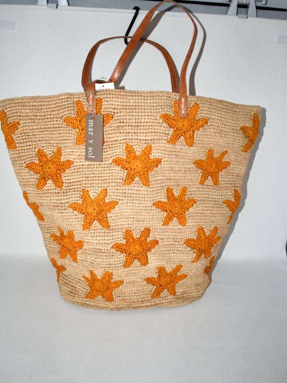 Mar Y sol Soleil Large Raffia Tote in Sun #8449-Sun NWT - Picture 6 of 6